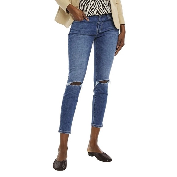 CURRENT/ELLIOTT
THE Stiletto cropped distressed mid-rise skinny jeans size 26 - Picture 1 of 11